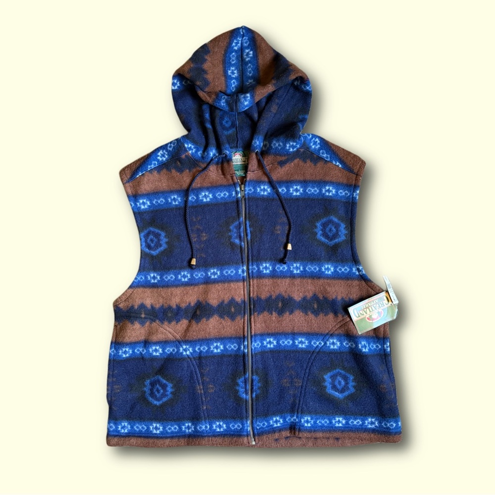 NWT Women’s Vintage Great Land Apparel Full Zip Vest Size Large